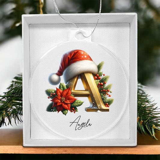 Personalized Initial Christmas Acrylic Ornament