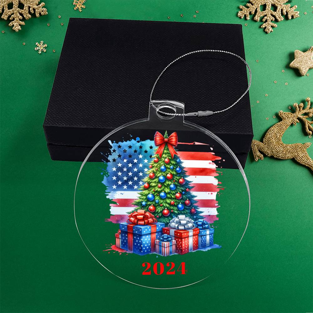 Patriotic Holiday Ornament 2024