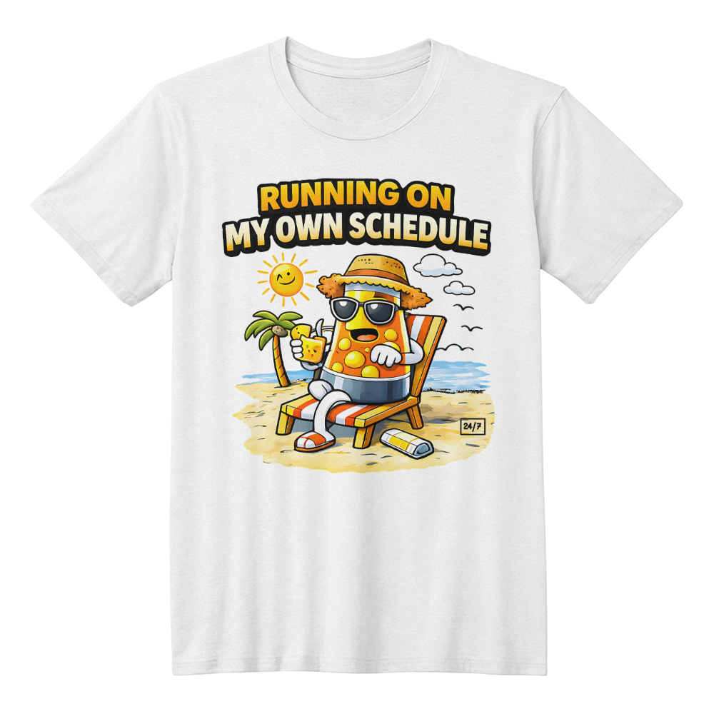 Running on My Own Schedule Lava Lamp T-Shirt for Retired Men