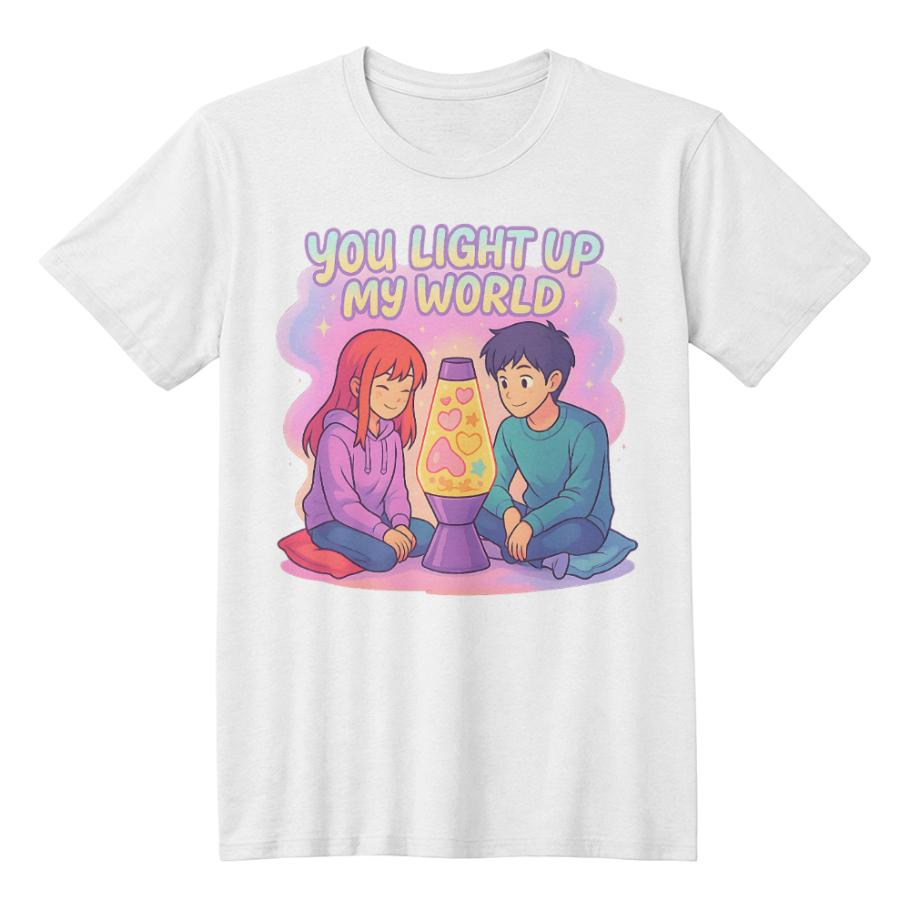 Anime Couple Lava Lamp T-Shirt – You Light Up My World