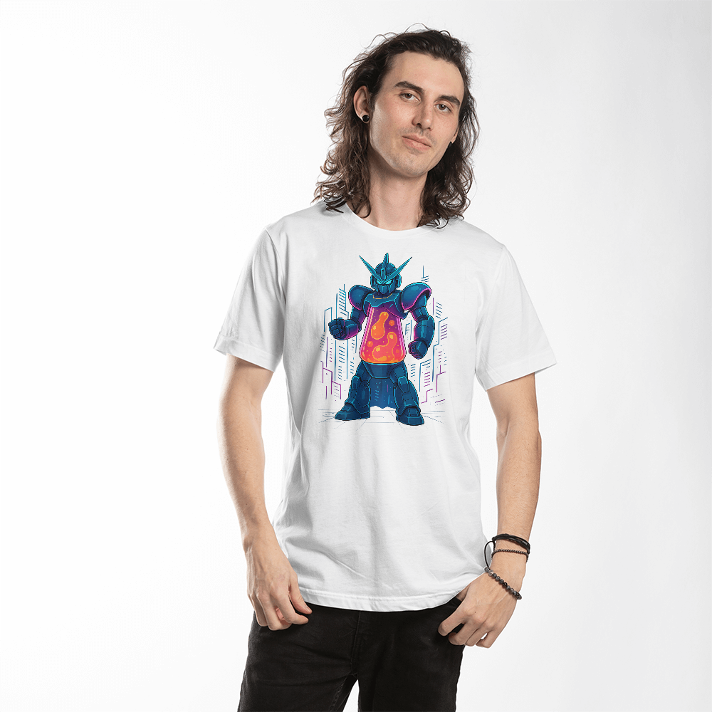 Anime Mecha Robot Lava Lamp T-Shirt – Neon Sci-Fi Design