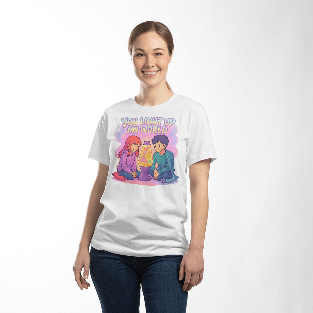 Anime Couple Lava Lamp T-Shirt – You Light Up My World
