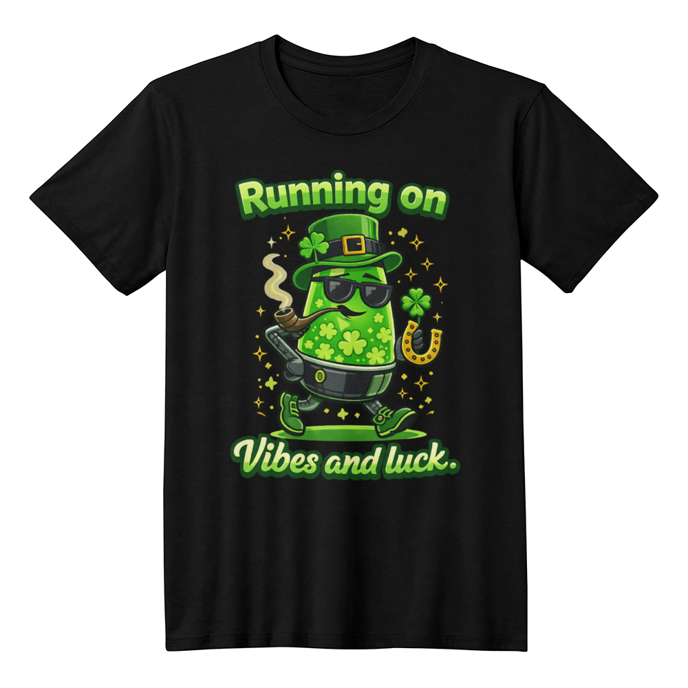 Running on Vibes and Luck Lava Lamp T-Shirt
