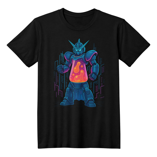 Anime Mecha Robot Lava Lamp T-Shirt – Neon Sci-Fi Design