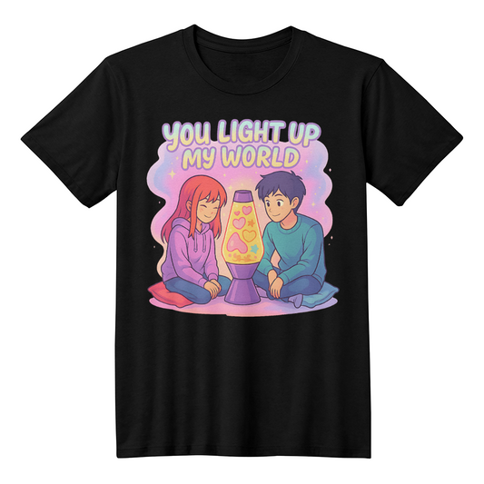 Anime Couple Lava Lamp T-Shirt – You Light Up My World
