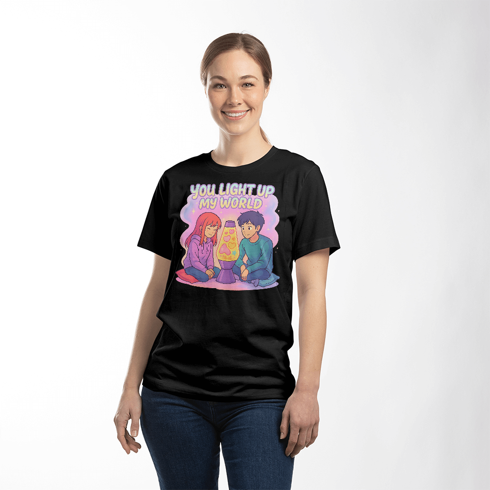 Anime Couple Lava Lamp T-Shirt – You Light Up My World