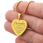 Gift From Father to Daughter Heart Engraved Necklace with Message