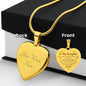 Gift From Father to Daughter Heart Engraved Necklace with Message