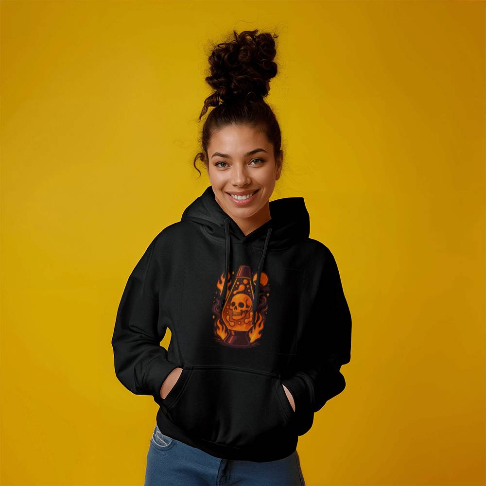 Skull Lava Lamp Hoodie – Halloween Fire Glow Design