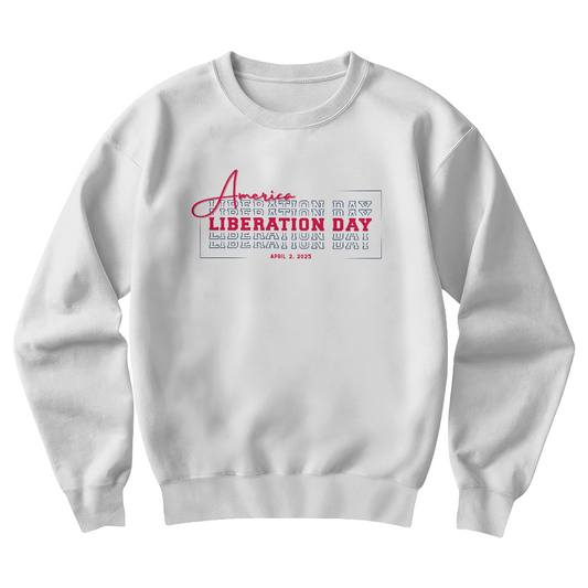 American Liberation Day Sweatshirt Red Text