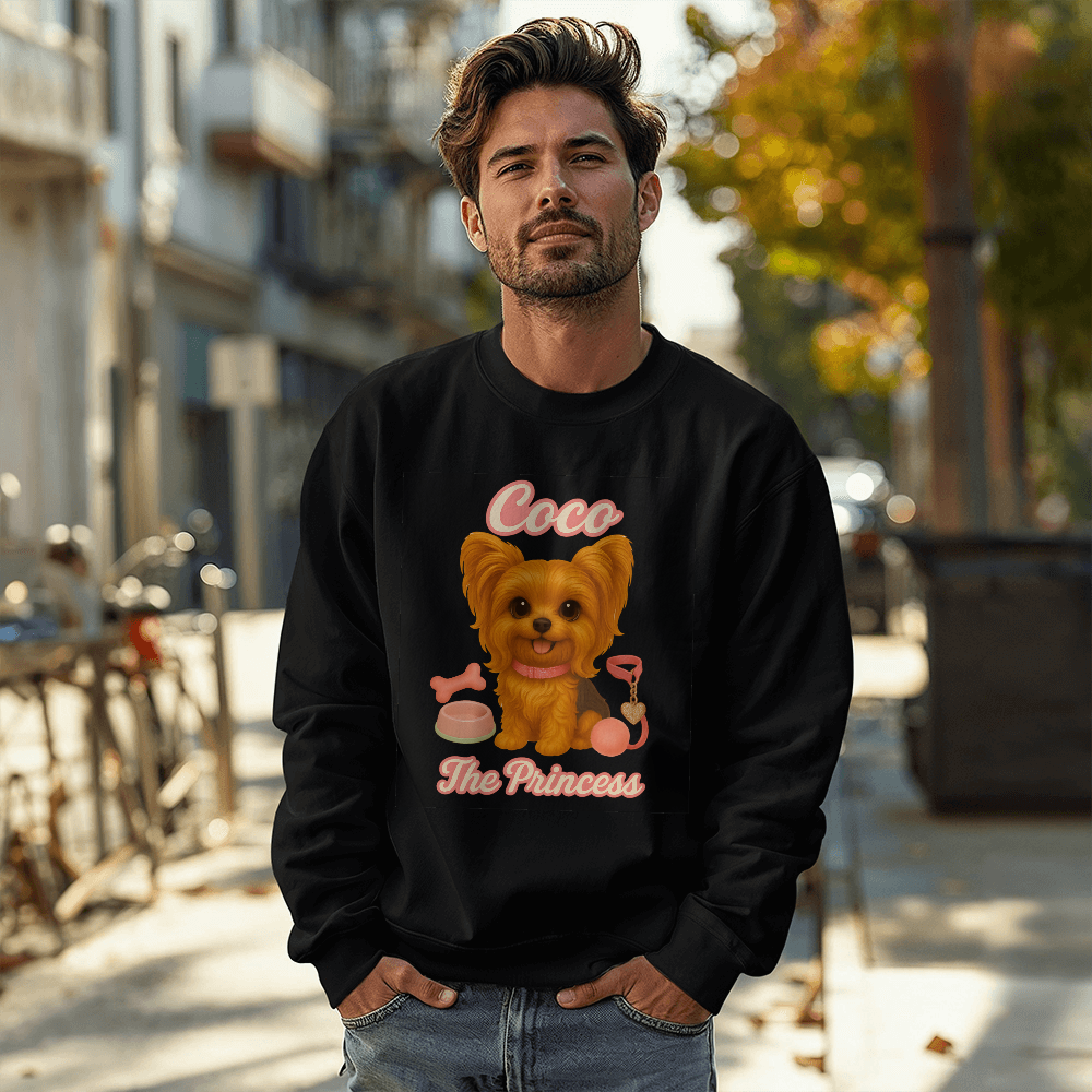 Custom Sweatshirt Your Pet Photo Turned AI Action Figure