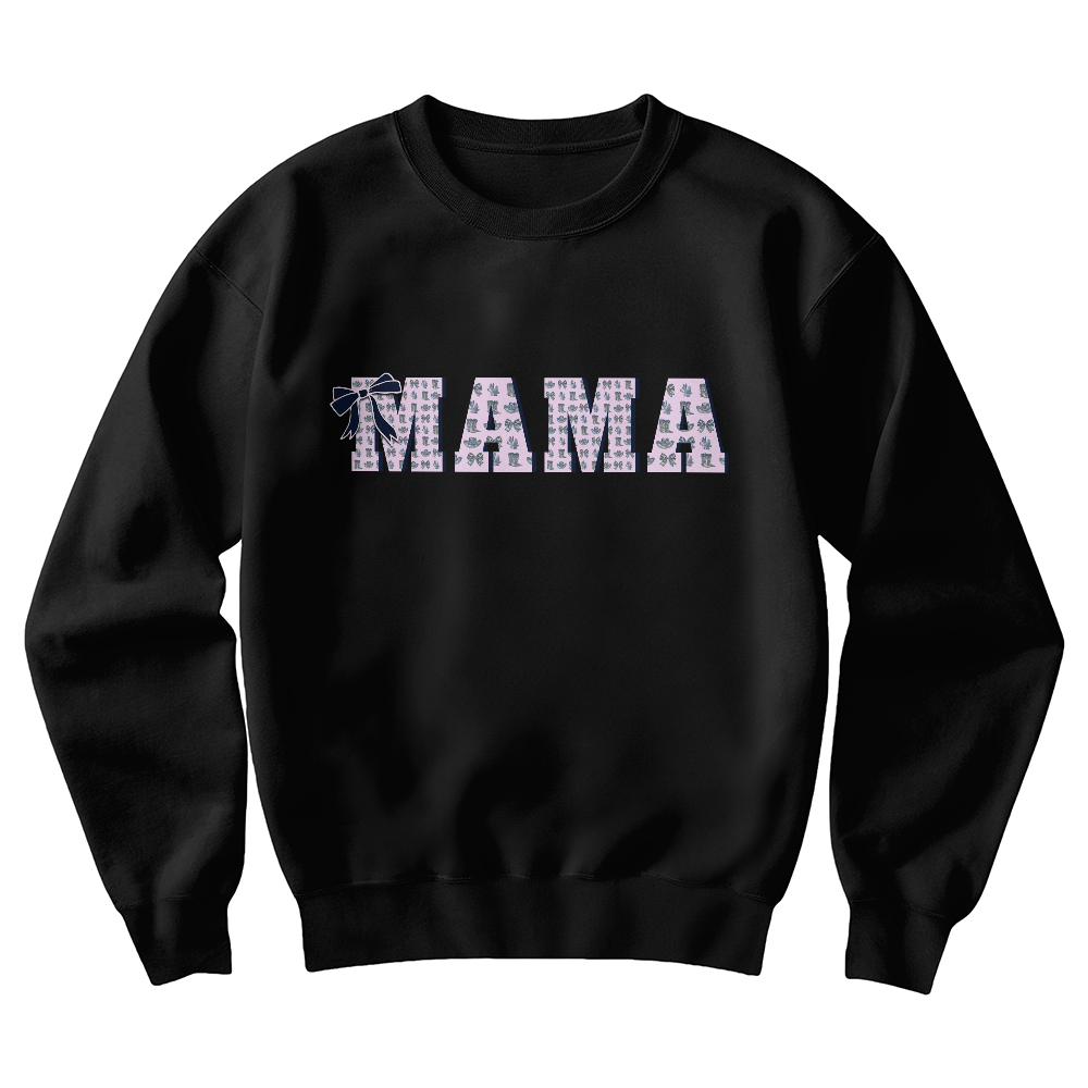 Mama Custom Crewneck Pink Western Style with Coquette