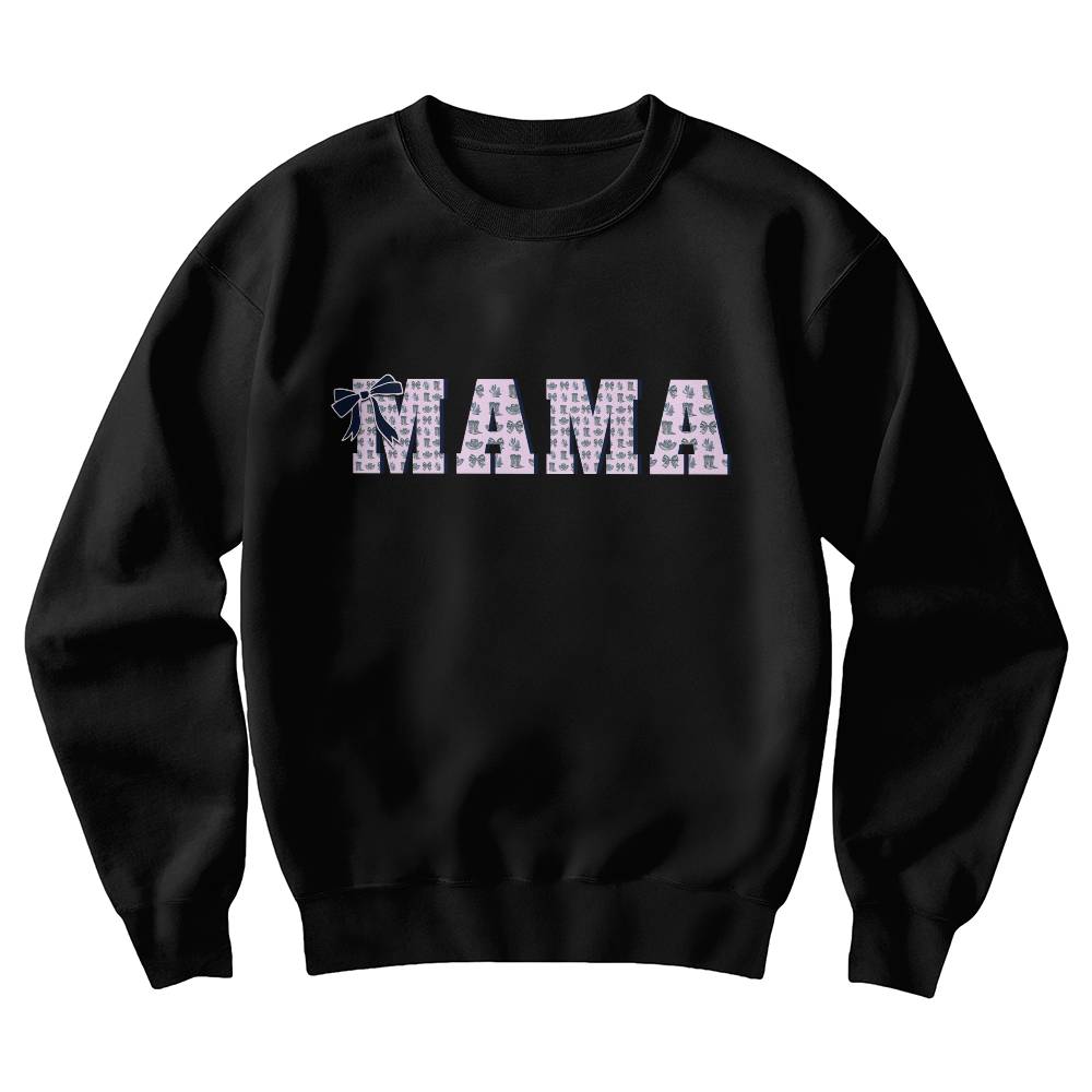 Mama Custom Crewneck Pink Western Style with Coquette