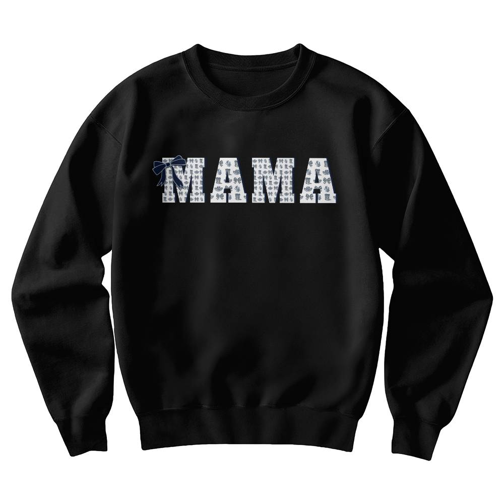 Mama Custom Sweatshirt Western Coquette Style White Background