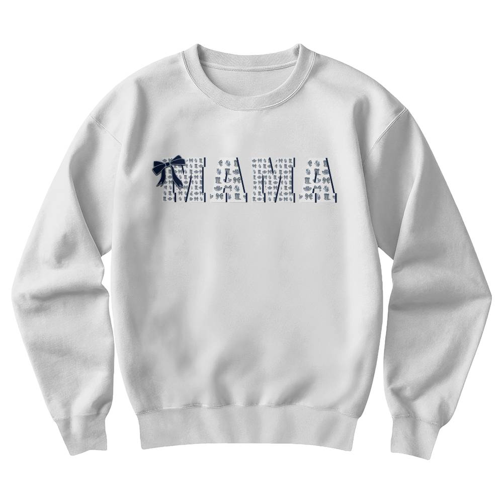 Mama Custom Sweatshirt Western Coquette Style White Background