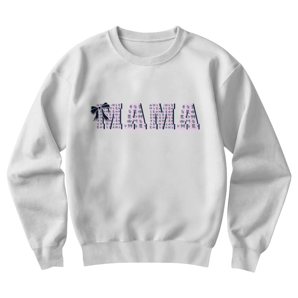 Mama Custom Crewneck Pink Western Style with Coquette