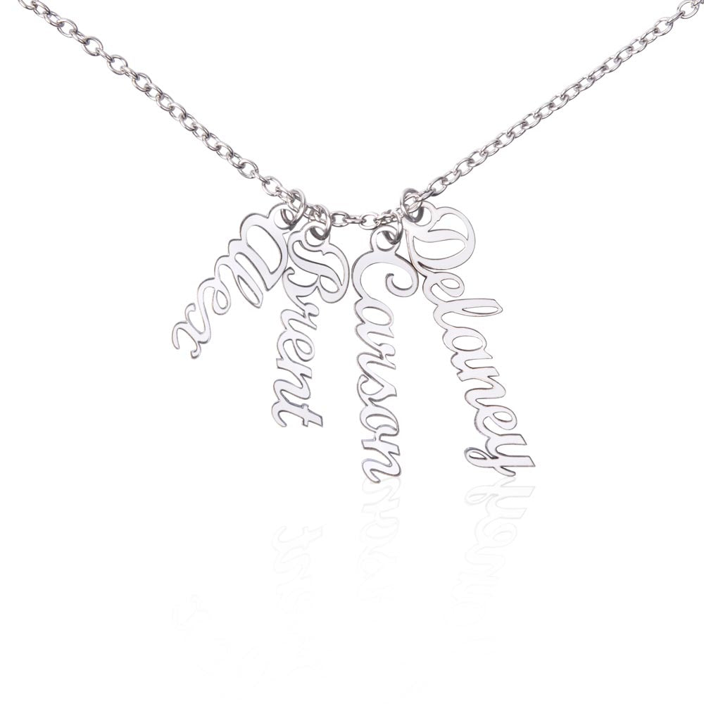 Personalized Multi Vertical Name Necklace