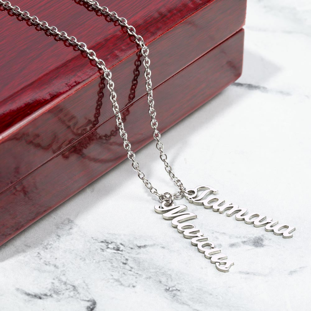 Personalized Multi Vertical Name Necklace