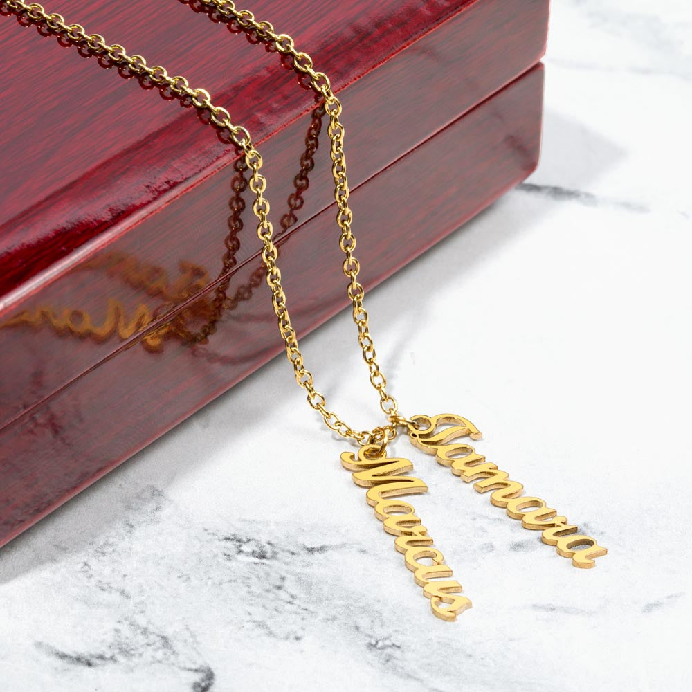 Personalized Multi Vertical Name Necklace