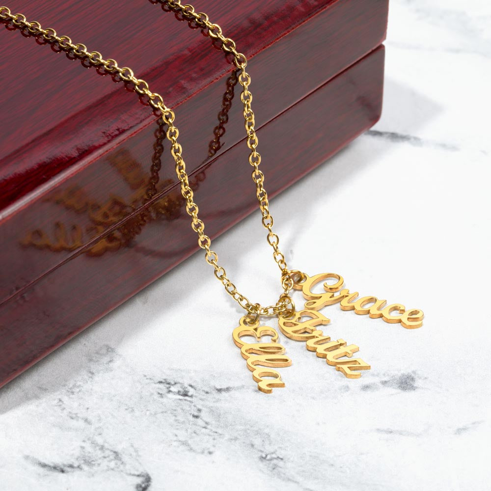Personalized Multi Vertical Name Necklace