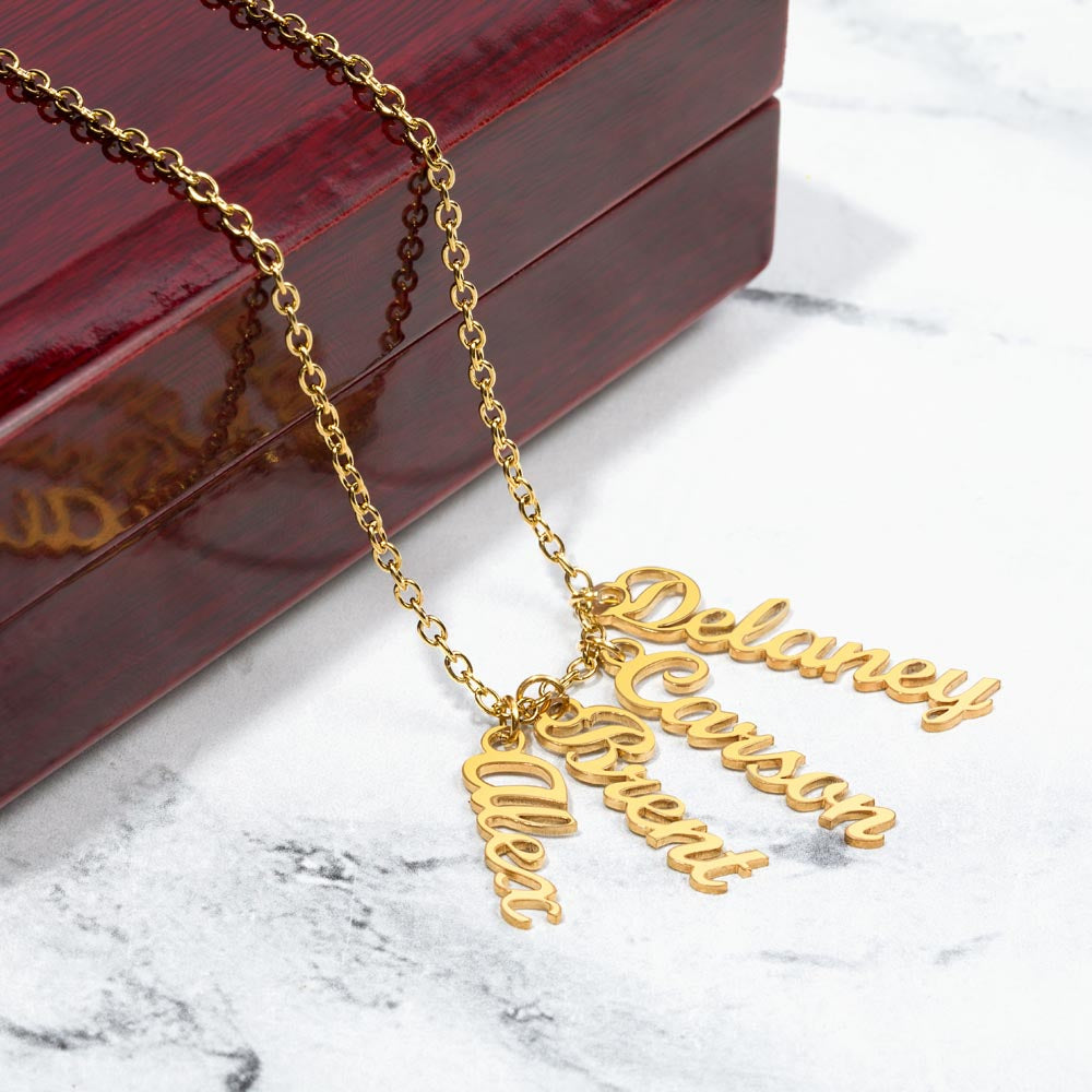 Personalized Multi Vertical Name Necklace
