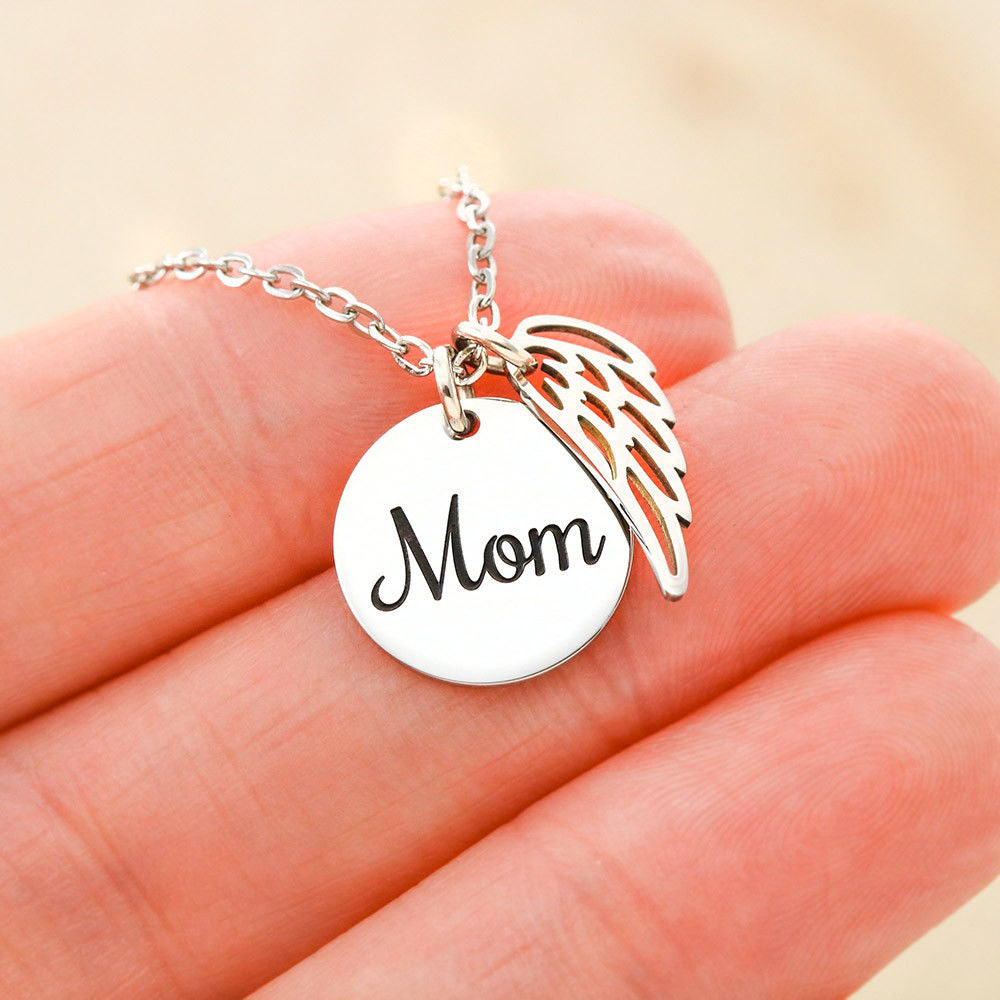 Always in my heart forever in my mind Mom Memorial Jewelry Necklace