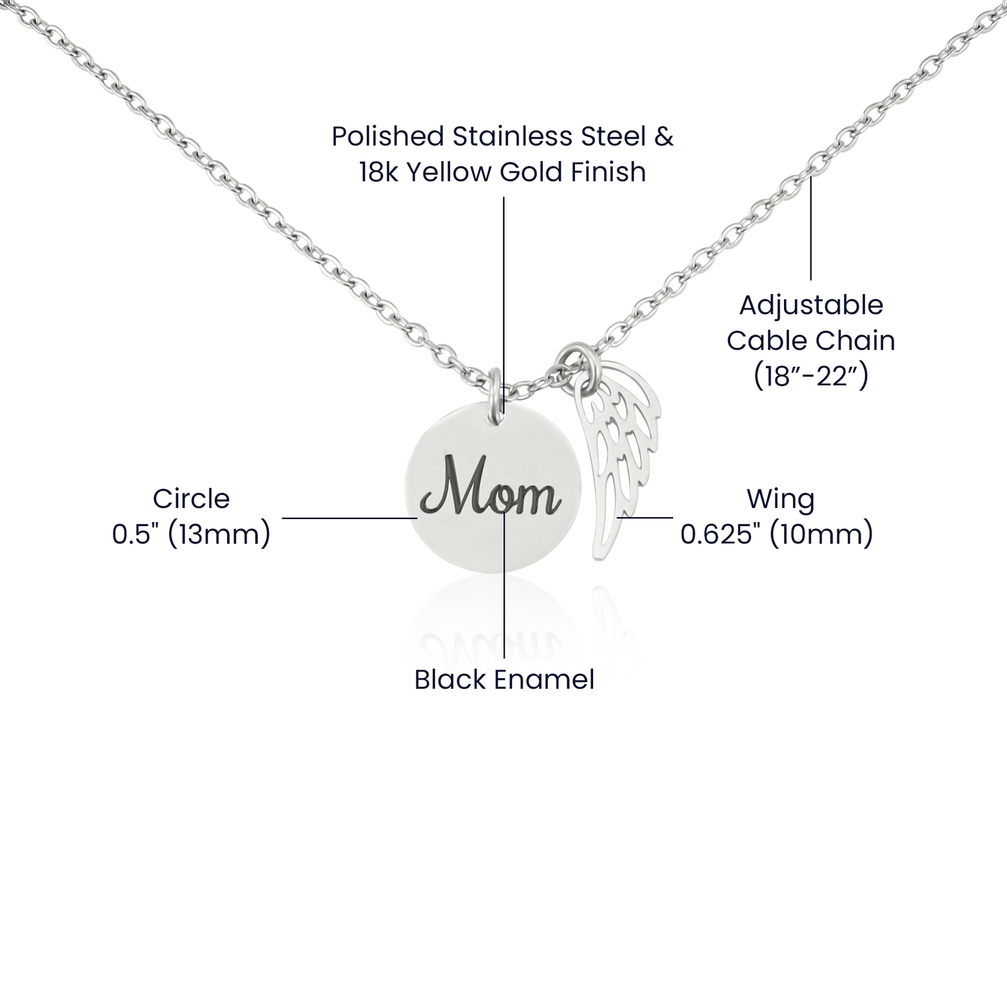 Always in my heart forever in my mind Mom Memorial Jewelry Necklace