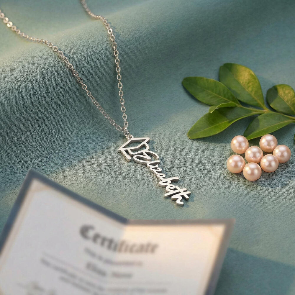 Graduation Gifts Customized Name Necklace with Cap