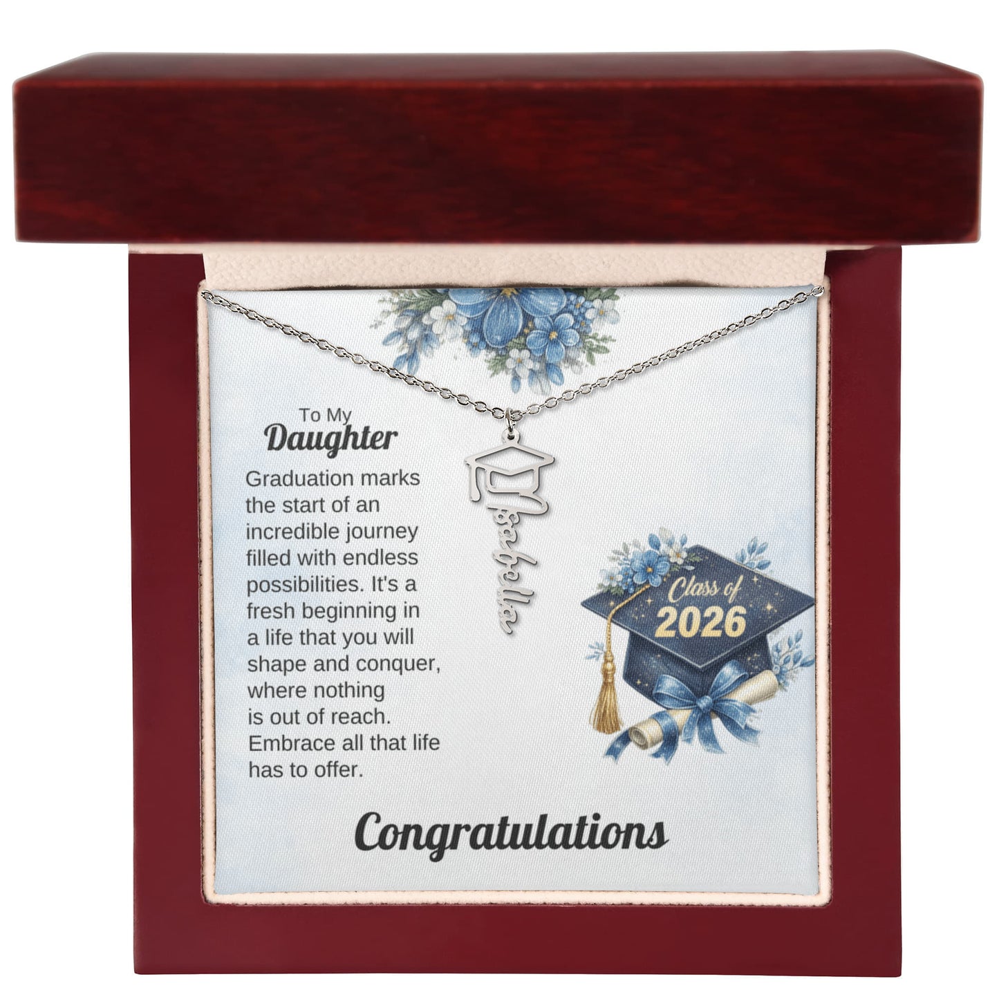 Necklace To My Daughter High School Graduation Gifts