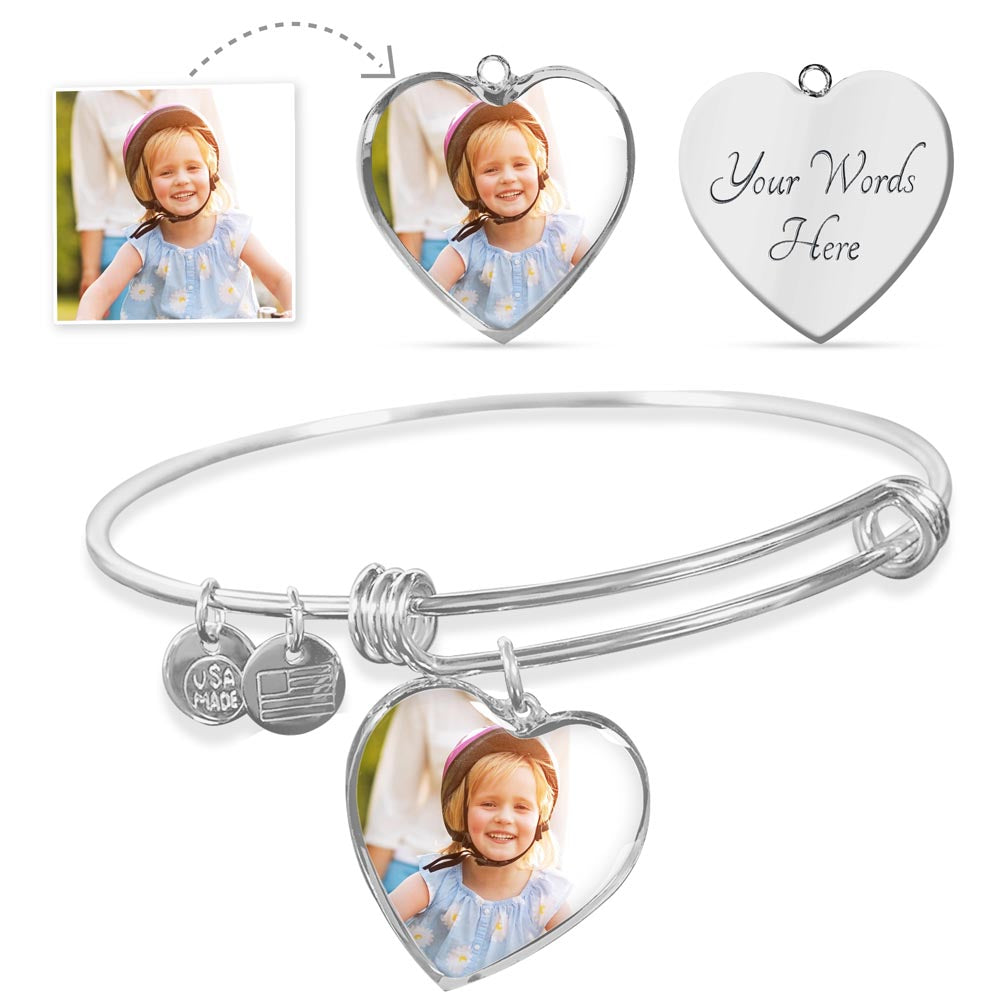 Heart Custom Bracelets with Photo