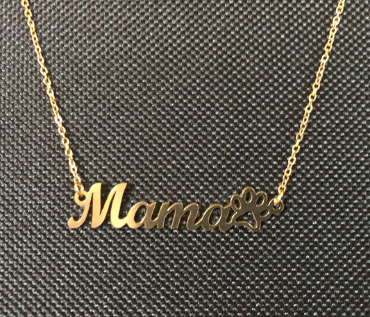 Personalize Mom Necklace with Paw