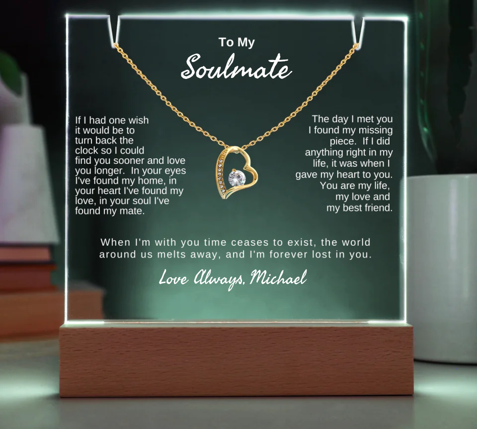 Soulmate Forever Love Necklace Keepsake Acrylic Bundle 2.0