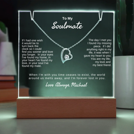 Soulmate Forever Love Necklace Keepsake Acrylic Bundle 2.0